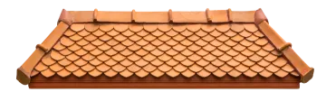 the roof is made of clay and wood