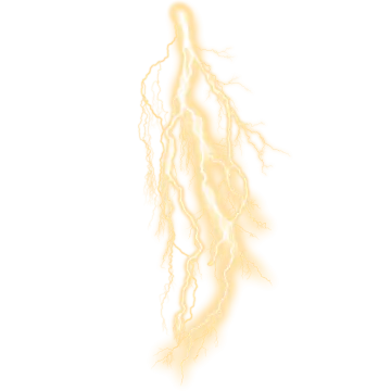 a lightning bolt on a white background