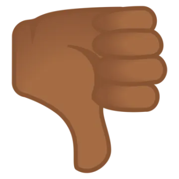 a brown hand pointing up to the camera