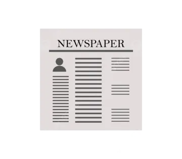 a newspaper with the word newspaper on it