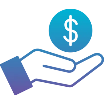 a hand holding a dollar coin