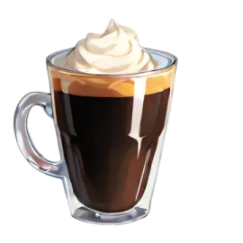 a cup of coffee with whipped cream on top