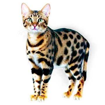 a cat standing in front of a white background