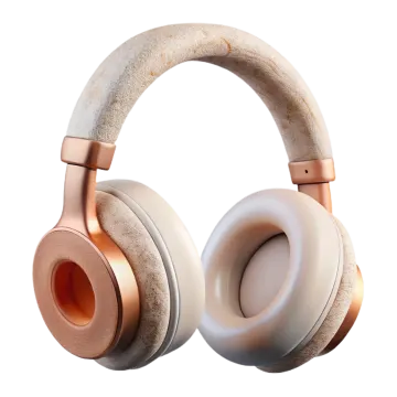 a pair of headphones on a white background