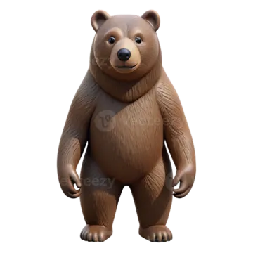 a brown bear standing on its hinds