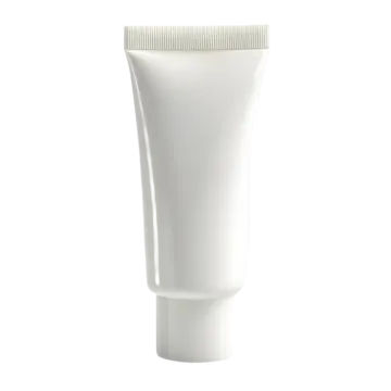 a tube of cream on a white background
