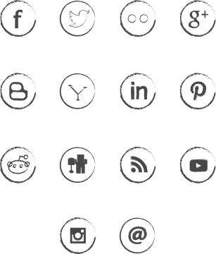 a set of social icons