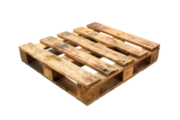 a set of four wooden pallets