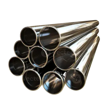 a pile of stainless pipes