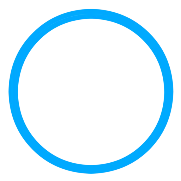 a blue circle on a white background
