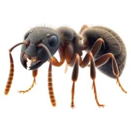 a close up of a bee on a white background