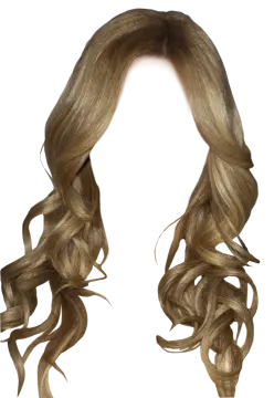 a woman with long blonde hair on her head