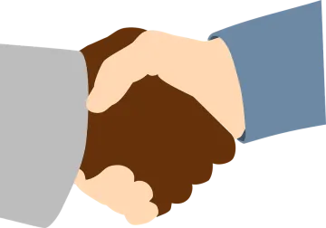 two hands shaking over each other hands