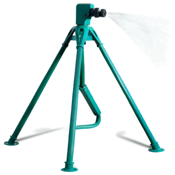 a green tripod on a white background