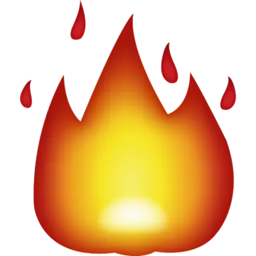 a fire with red and yellow flames