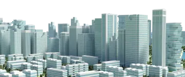 a city with tall buildings