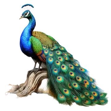 a peacock sitting on top of a tree branch