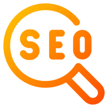 a mag glass with the word seo on it