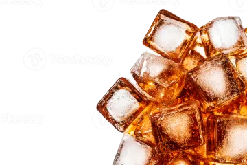 a pile of ice cubes on a white background