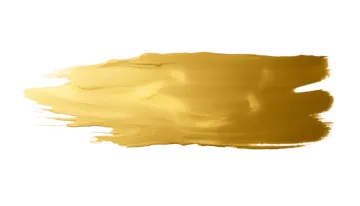 a gold paint stroke on a white background
