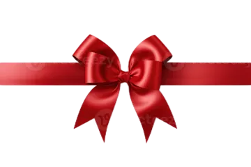 a red ribbon with a bow