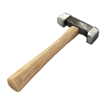 a hammer on a white background