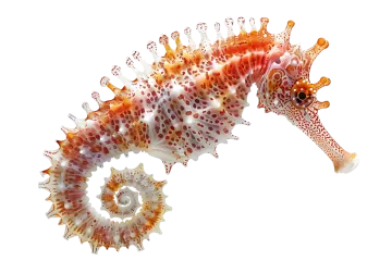 a close up of a sea horse