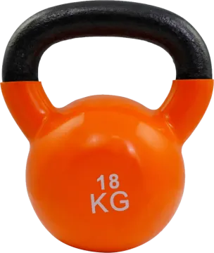 an orange kettle with a black handle