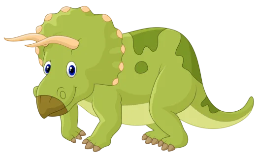 vector illustration of a cute triloynus dinosaur
