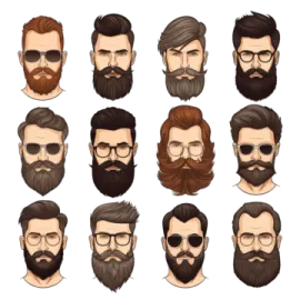 a set of men's beards