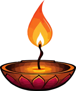 a burning oil lamp