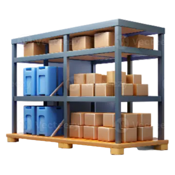 a stack of cardboard boxes on a pal
