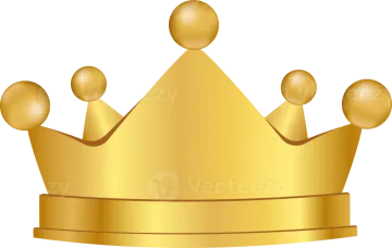 a gold crown on a white background