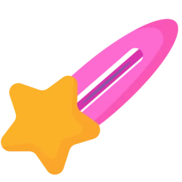 a pink toy with a yellow star on it