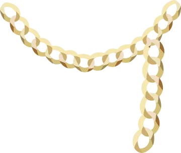 a gold chain with leaves on it