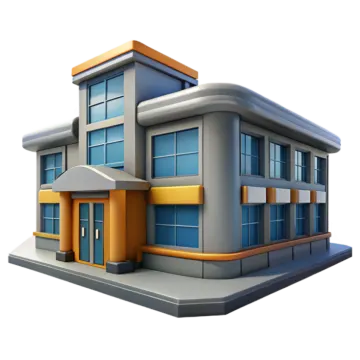 a modern house on a white background