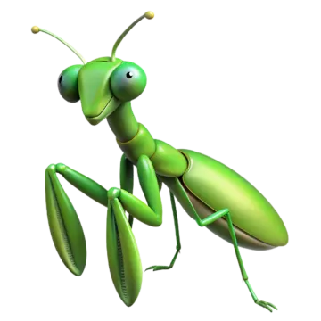 an illustration of a praying mantis