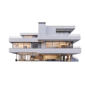 a 3d rendering of a modern house