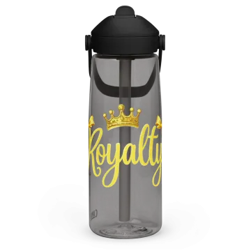 a water bottle with the word royal on it