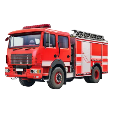 a red fire truck on a white background