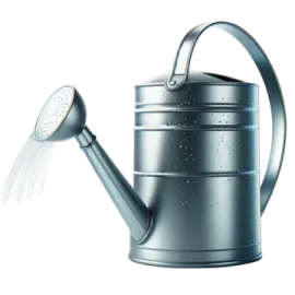 a watering can with water coming out of it