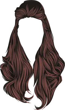 a woman with long hair vector