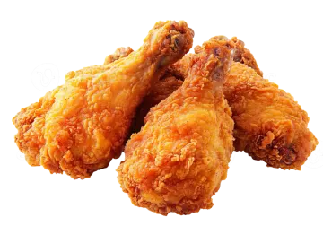 fried chicken wings on a white background