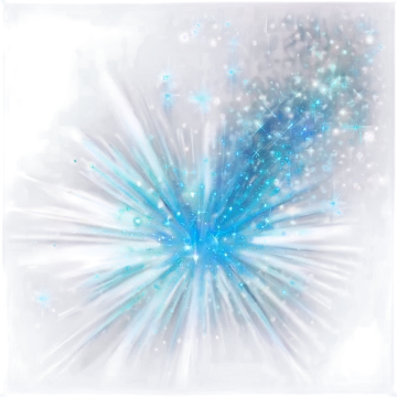a blue and white star burst in the sky