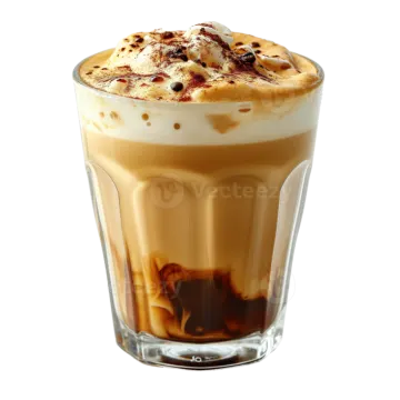 a glass filled with chocolate and whipped cream
