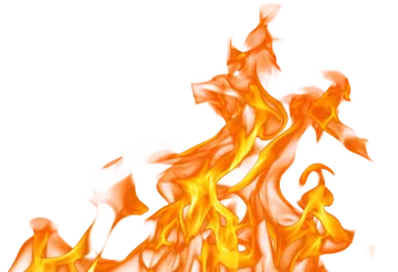 fire flames on a white background