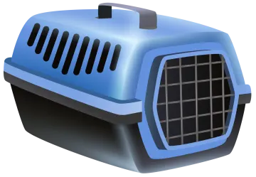 a blue and black dog carrier