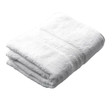a white towel folded on top of a pile of towels