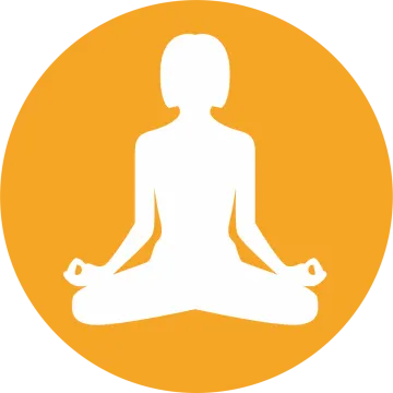 a silhouette of a person sitting in a lotus position