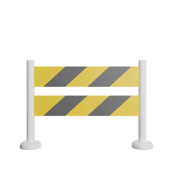 an image of a barrier with yellow and black stripes